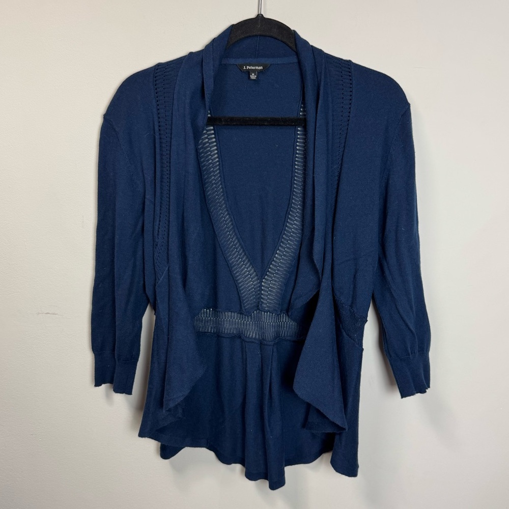 J.Peterman Cotton Silk Blend Cardigan sz M
